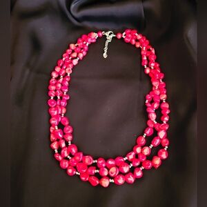 Lucas Lameth LUC 925 Red Coral Necklace